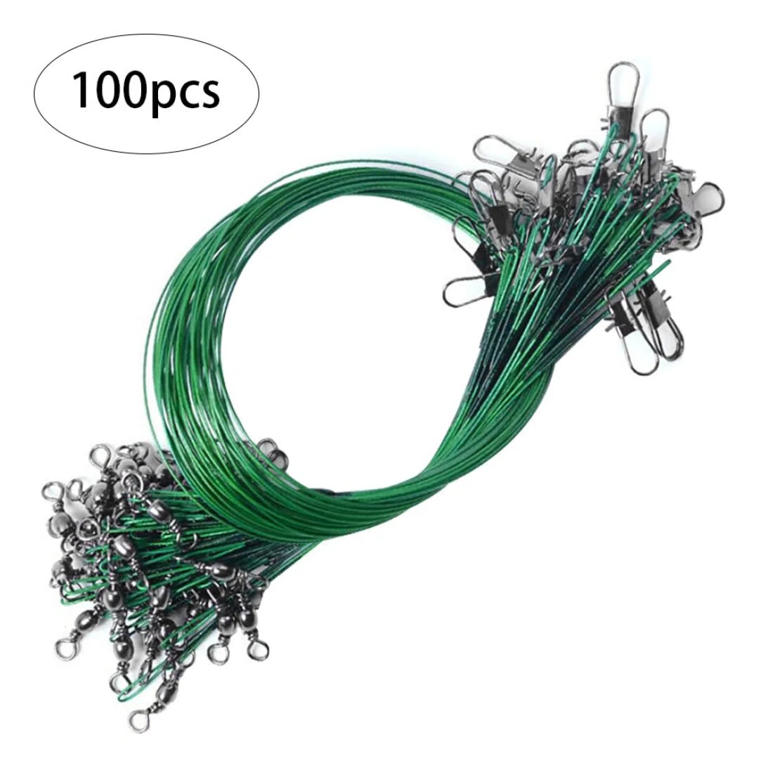 Aire de Alambre de Acero Inoxidable Alambre de Acero Inoxidable Tackle de Pesca de línea Principal de 30 cm para Pesca de Pesca al Aire Libre 100 Piezas de Pescado
