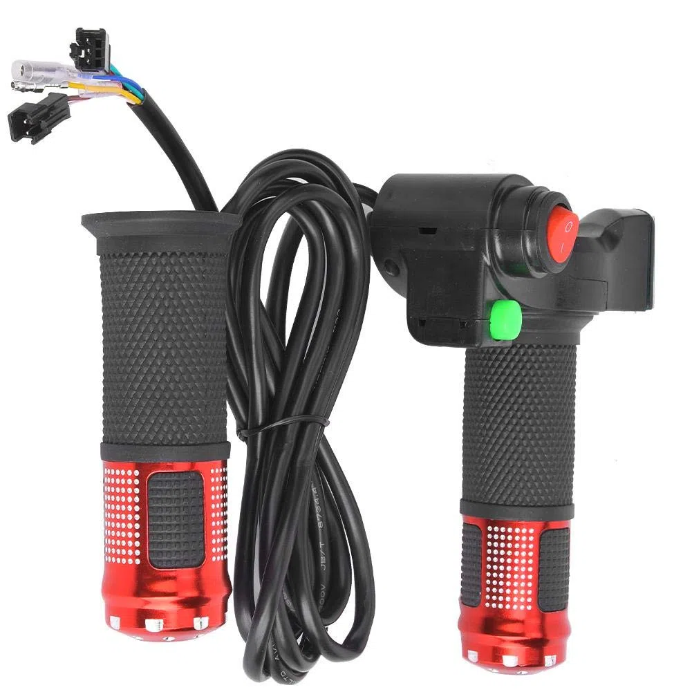 1 par Puño Acelerador Manual con Pantalla LED 12 a 99V para bicicleta electrica, Patinete Eléctrico Accesorios para la conversión de bicicletas eléctricas