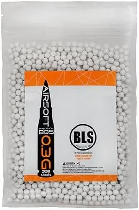 Bolas Airsoft de 0,30 g Blancas Bolsa de 6 mm de 2000 RDS de la Marca BLS precisión