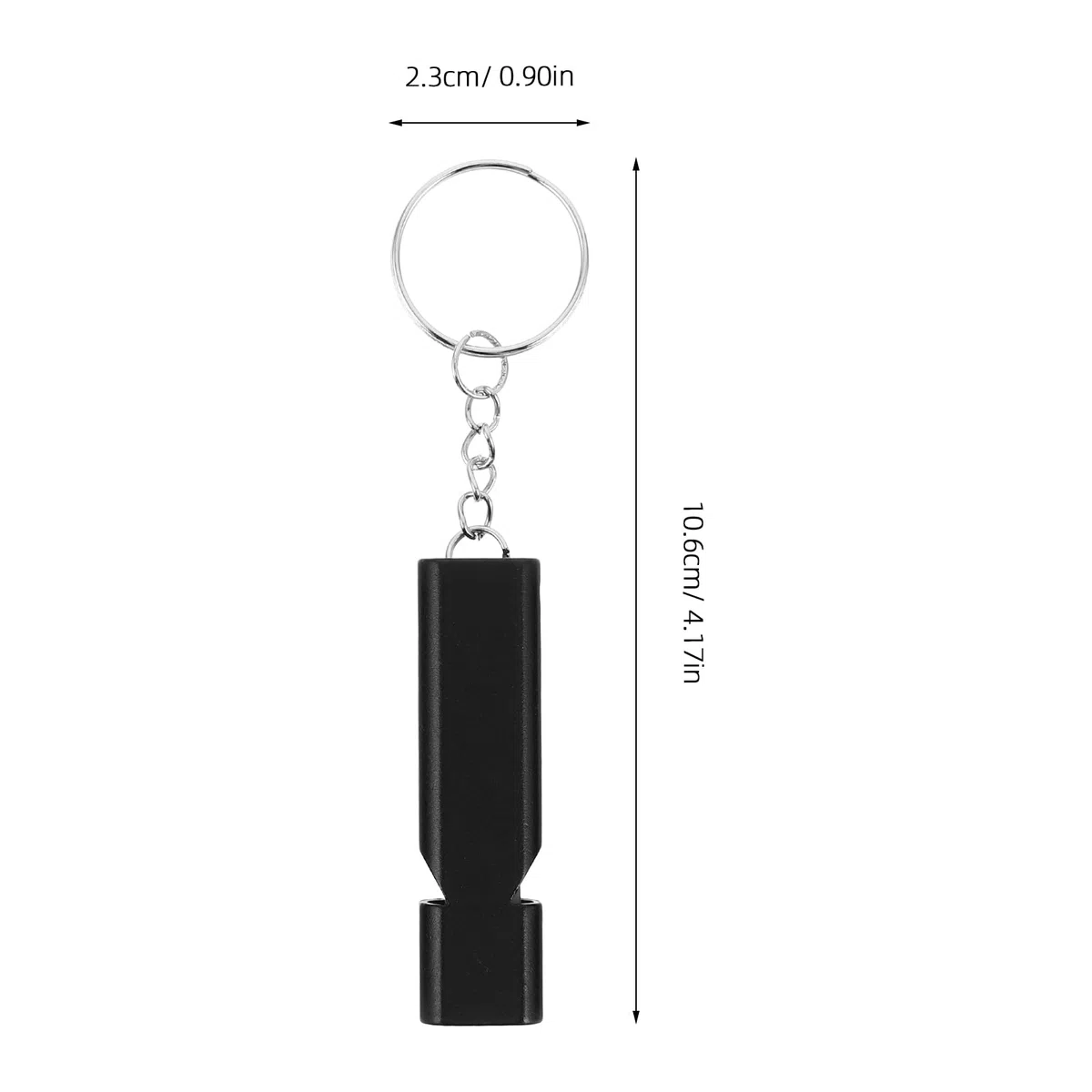 Silbatos de Emergencia de Supervivencia al Aire Libre, Pack 15 Unidades, Doble Tubo, Aleación de Aluminio Negra, Sonido Fuerte 110 Decibelios, Llavero para Camping, Senderismo