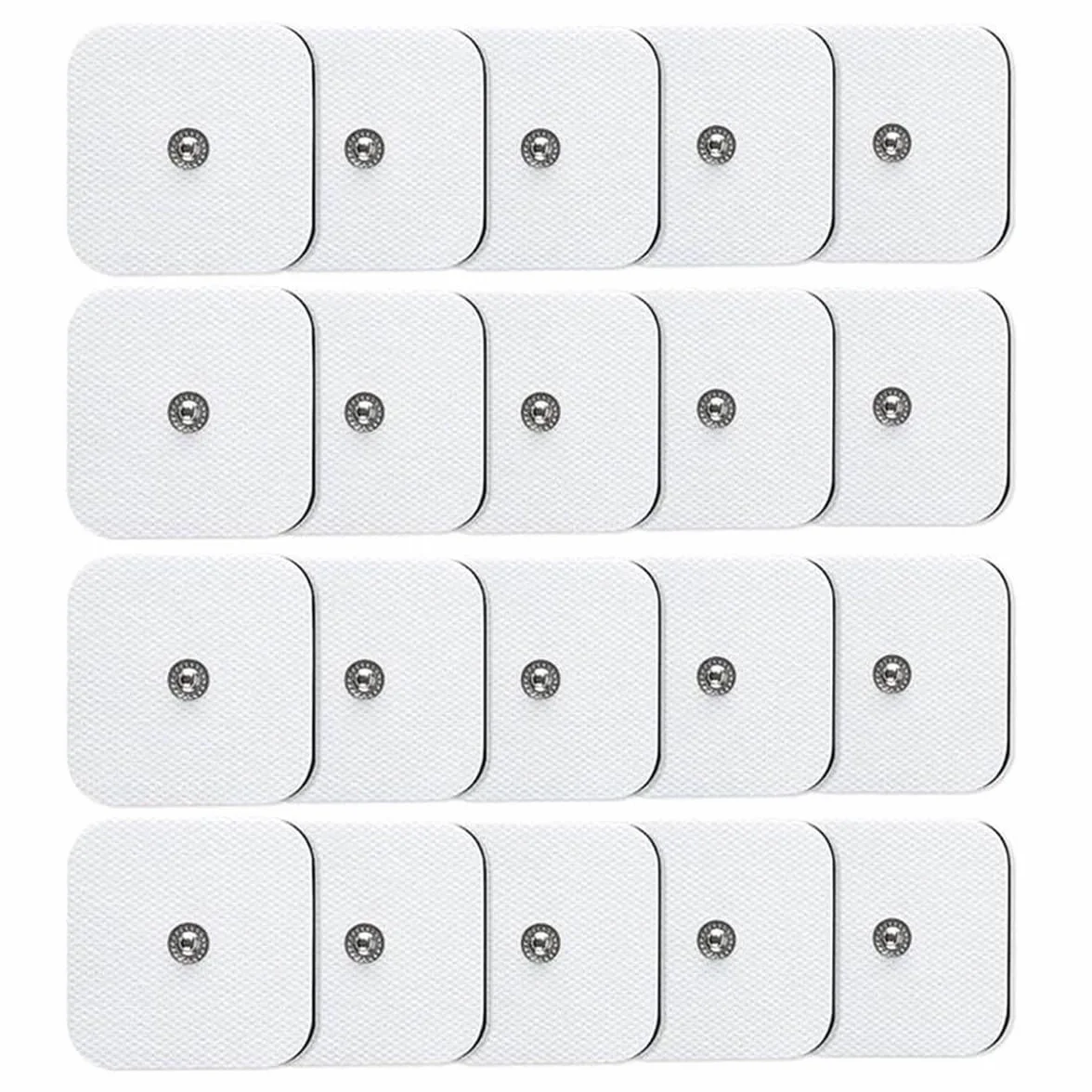 20 Piezas Electrodos para Electroestimuladores, Almohadillas de Electrodos para Electroestimulación Muscular TENS/EMS Masajeador Electrónico de Pulso