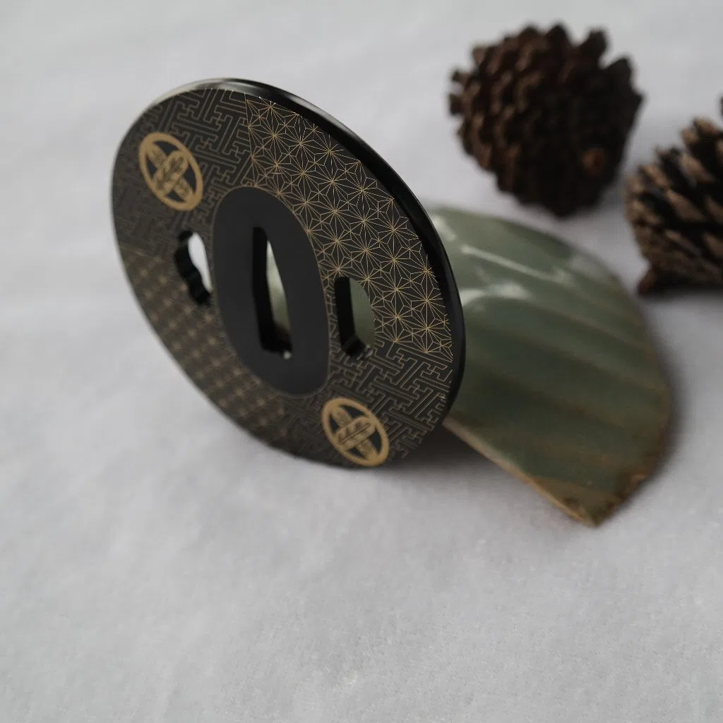 Boyu Japanese Samurai Sword Koshirae – Tsuba Iron Carved 001-026