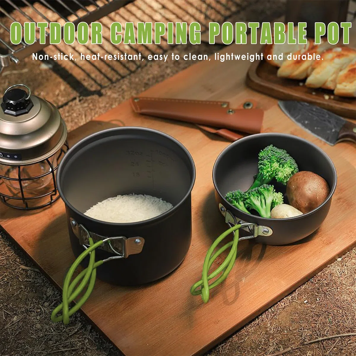 Utensilios de Cocina para Acampar, Olla de Cocina para Acampar Set, Utensilios de Cocina, para Camping para 1-2 Personas, para Acampar, Cocinar Aire Libre, Hacer Caminatas, Viajar