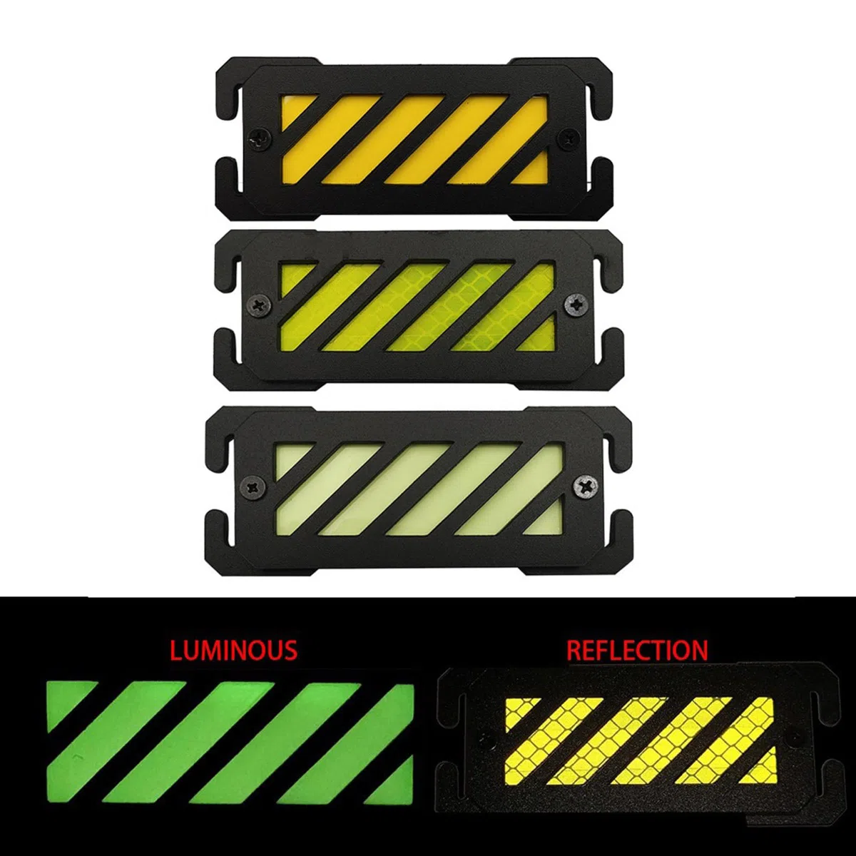Juego de 2 parches de advertencia tácticos Molles reflectantes, herramienta para exteriores, fácil de usar