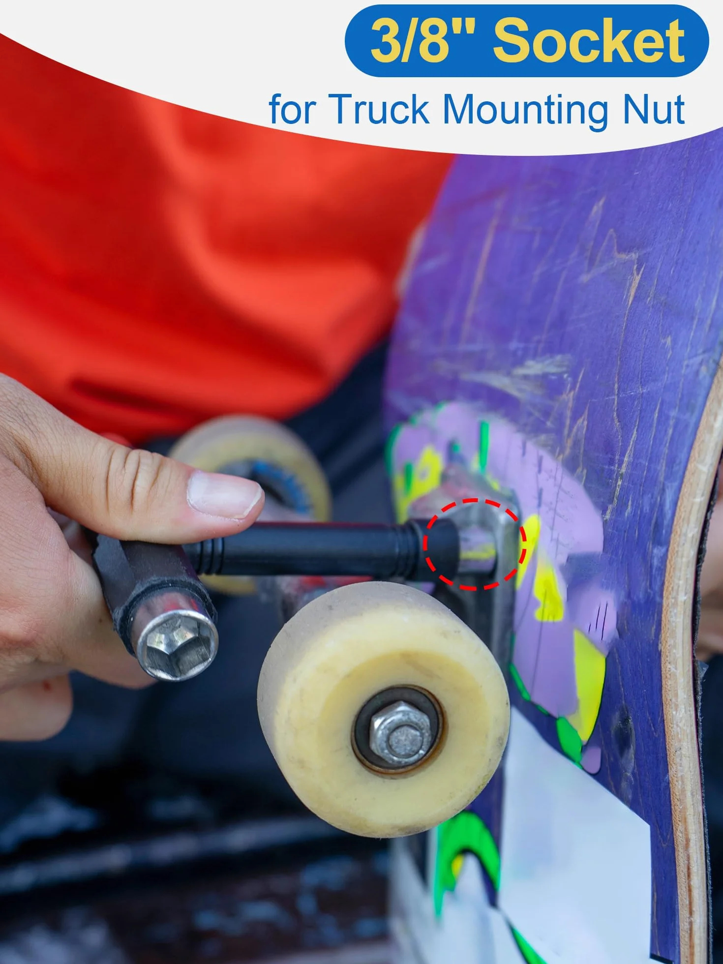 YOUSHARES T-Bone Skate Tool, Patines de Ruedas Multi T Herramienta Nueva, T-Tipo de Herramienta Negro para Skate