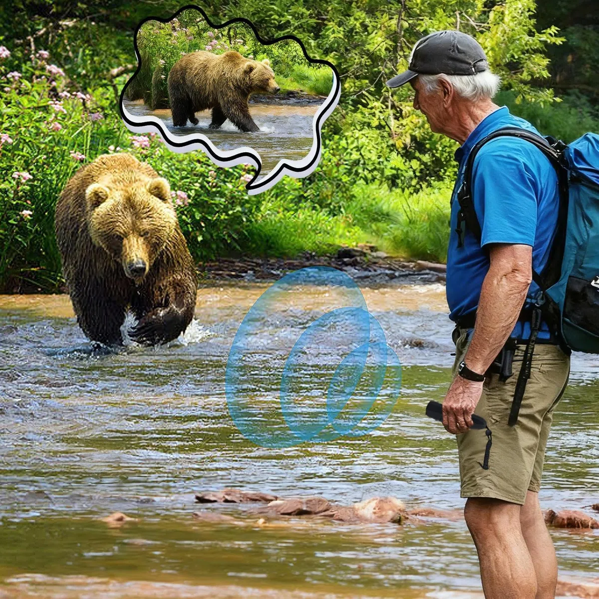 Bear Air Horn: Alarma de Seguridad eléctrica, de Alto decibelio, Repelente de Vida Silvestre al Aire Libre, de Emergencia, Dispositivo de Alerta de senderos | Bocina para mochileros de 1