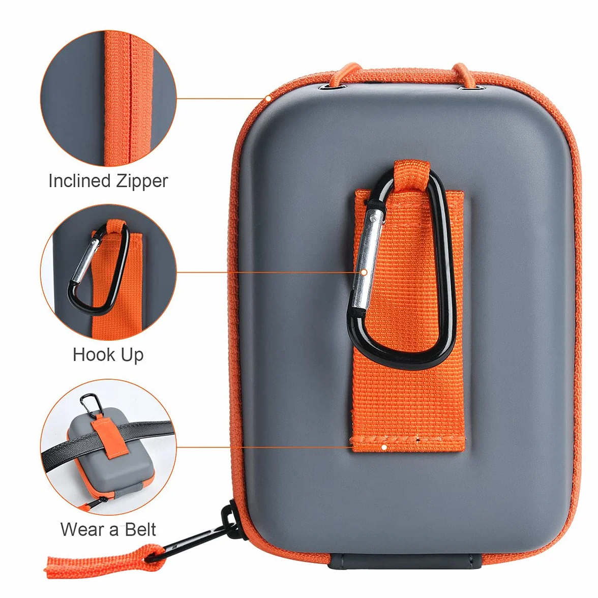Funda rígida de transporte para telémetro de golf, bolsa de EVA compatible con Bushnell TourX V2 V3 V4 V5 Pro X2 Pro XE y Garmin Z80 Z82, Gris, Large, Moderno