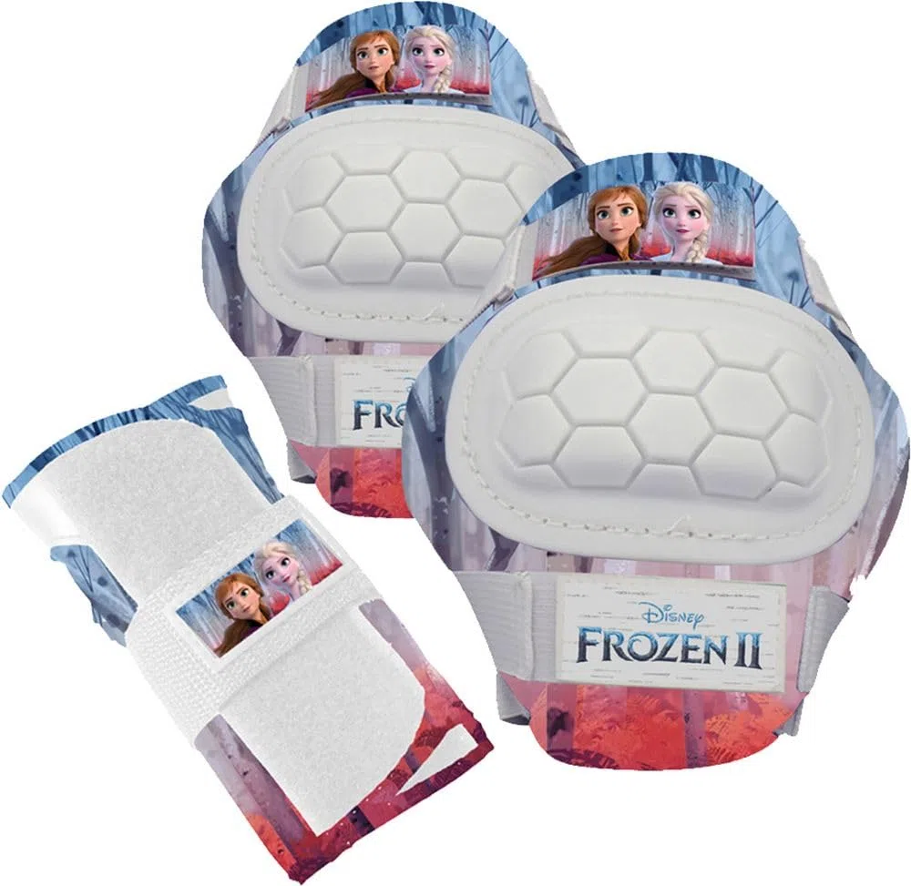 Disney Tataway Kit Infantil Frozen con Coderas, Rodilleras y muñequeras para Deportes sobre Ruedas, patinetas y patinetes. Talla XS (3-6 años)