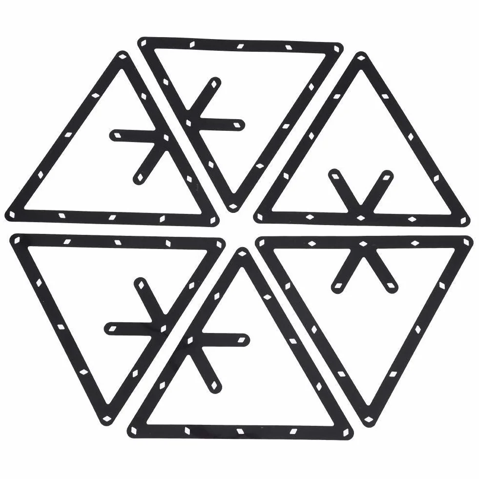 Triángulo Billar, Soporte Triangular 6 Unidades para Bolas de Billar, Accesorio Profesional para Taco de Billar, Rack de Billar para Jugadores en Hogar Bar Club y Torneos