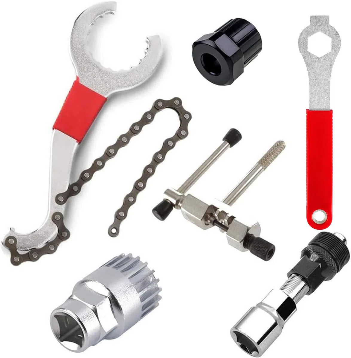 Extractores de Bielas para Bicicleta, Herramientas para Extraer el Pedalier Herramienta para Cadena de Bicicleta, Herramienta para Extraer Bielas de Bicicleta para Reparación