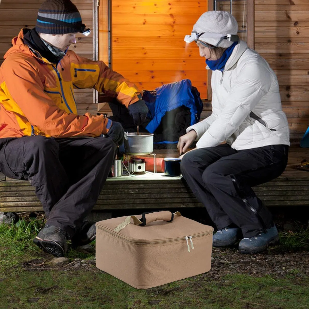 De Transporte Para Estufa De Camping - 35 X 32,5 Cm, Almacenamiento De Cocina De Gas Portátil | De Protección De Tela Oxford 600d | Bandeja De Cocina Para Utensilios De Cocina | Estuche