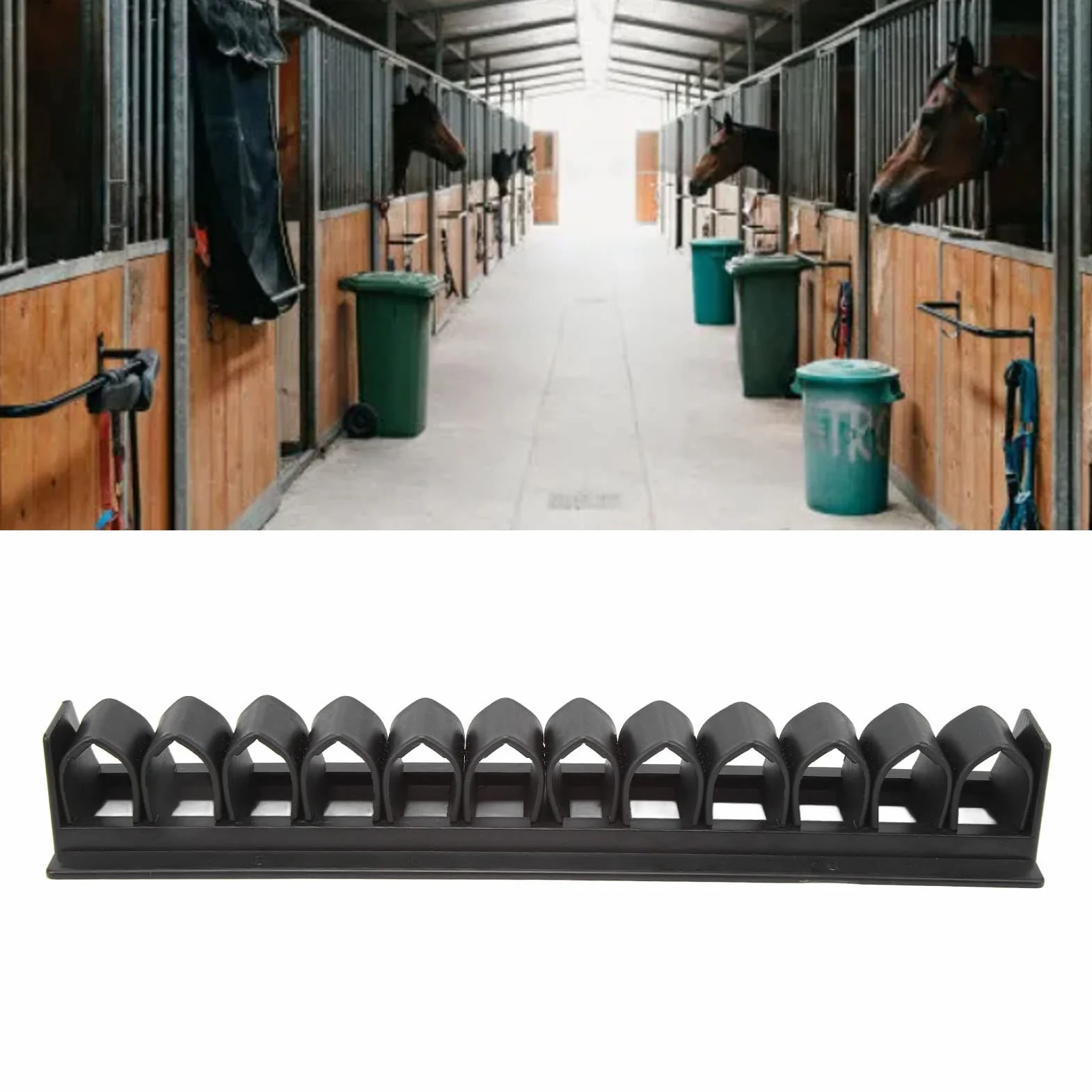 Alomejor Soporte para Fustas y Látigo de Caballo Montado en la Pared - Mantenga su Establo Organizado