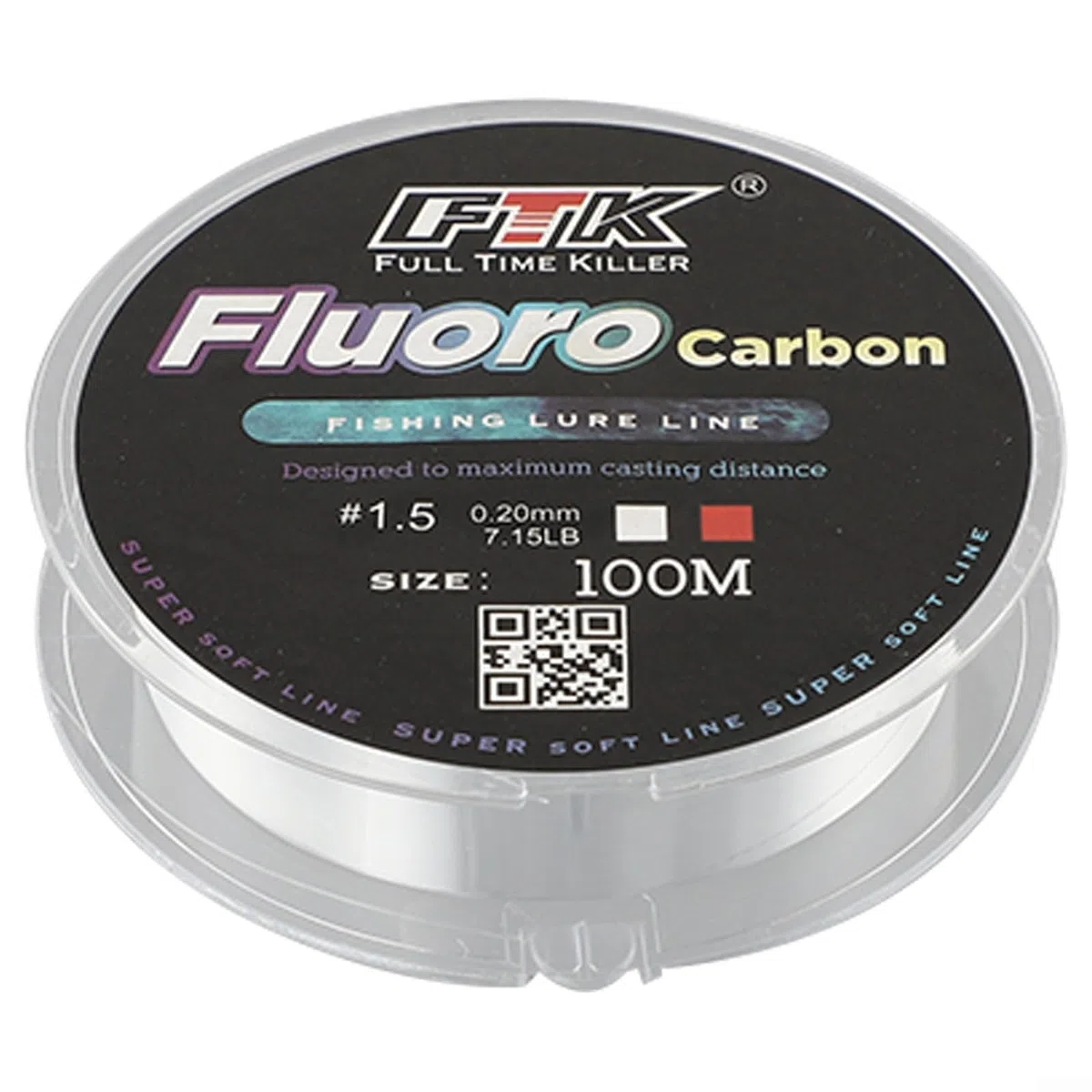 Línea de pesca de fluorocarbono de 100 m, línea líder suave prácticamente invisible para una mejor tasa de mordida