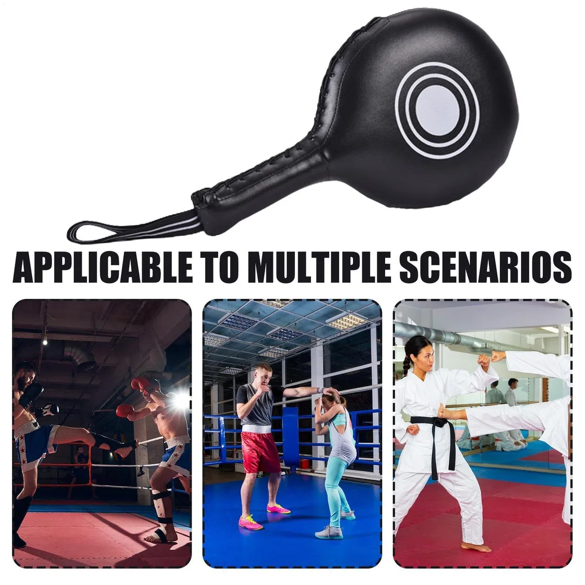 Manopla de mano, manoplas de patadas, aprox. 14.2 x 7.9 x 2.0 pulgadas (36 x 20 x 5 cm), práctica de kickboxing, objetivo, equipo de entrenamiento, boxeo, karate, taekwondo, artes marciales, guante de