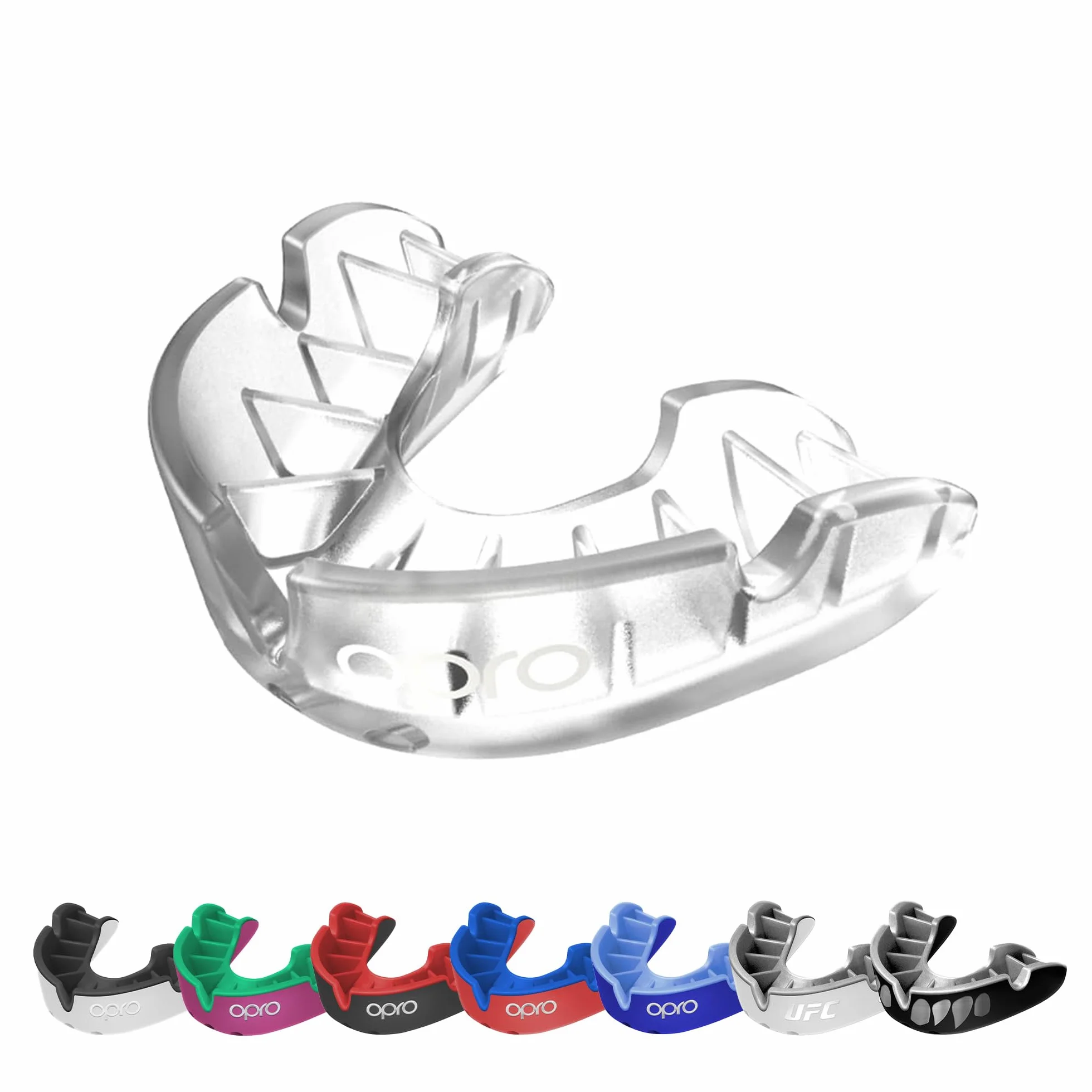 OPRO Protector Bucal Nivel Plata – Ajuste Esencial para Adultos y Niños – Bucal para Boxeo, MMA, BJJ, Rugby y Hockey – Moldeo Fácil