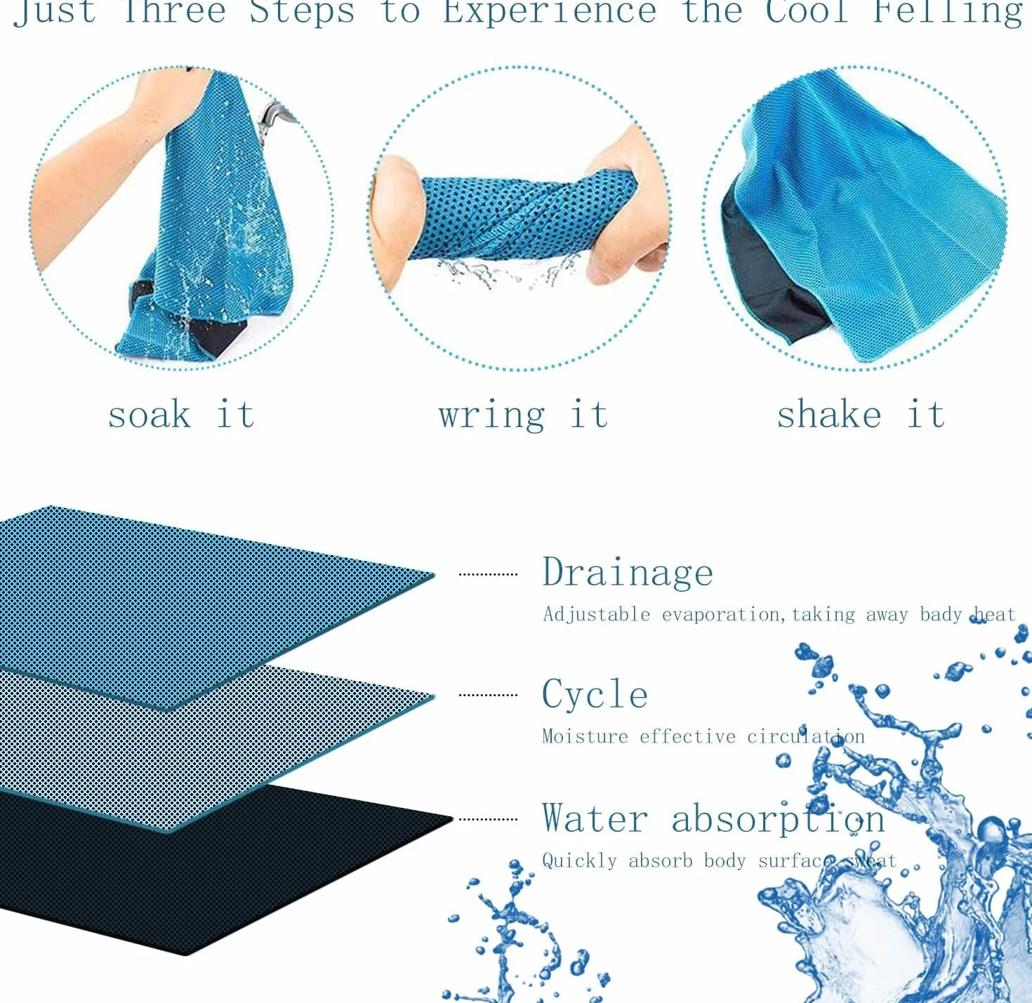 Yisscen 10PCS Cooling Towel, Enfriamiento Toalla, Toalla de Hielo, Gimnasio Toalla, Toalla Deportiva Secado rápido, para Fitness, Deporte, Viajes, Yoga