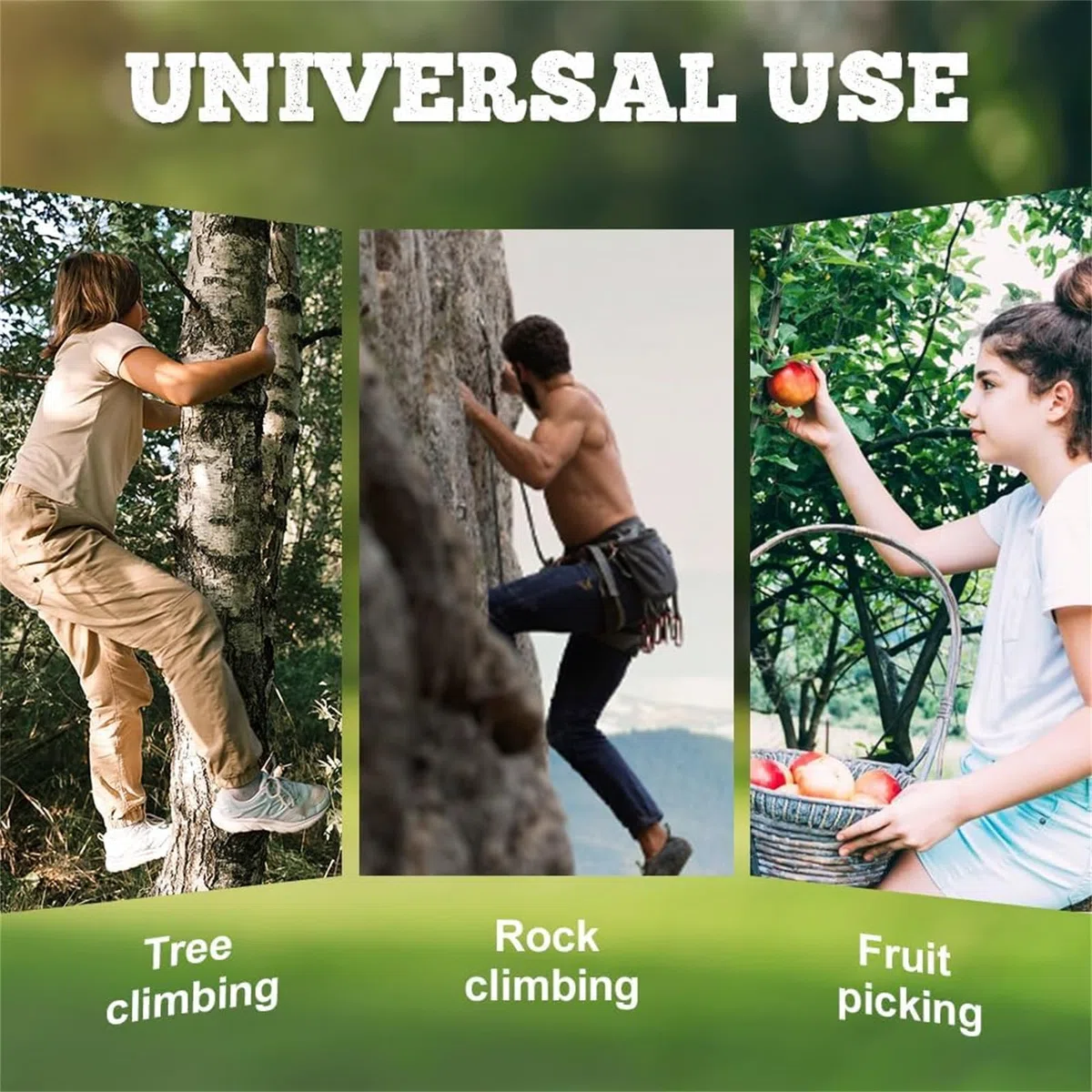 Juego de zapatos antideslizantes para trepar árboles al aire libre, pinchos para trepar árboles, equipo portátil para trepar árboles para trabajar en árboles, ideal para caza, recolección, tala
