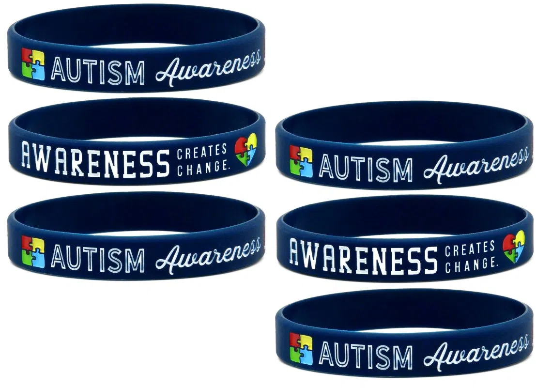 Inkstone Pack of 6, Pulseras de Conciencia del Autismo, Pulseras de Silicona en Talla Unisex Adulto