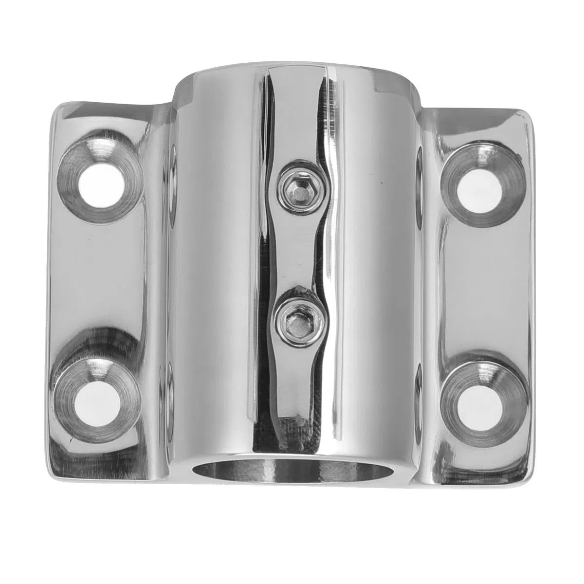 Barandilla de Yate Marino de Acero Inoxidable, Base Pulida Duradera para Barco, Orificio de 7/8 Pulgadas