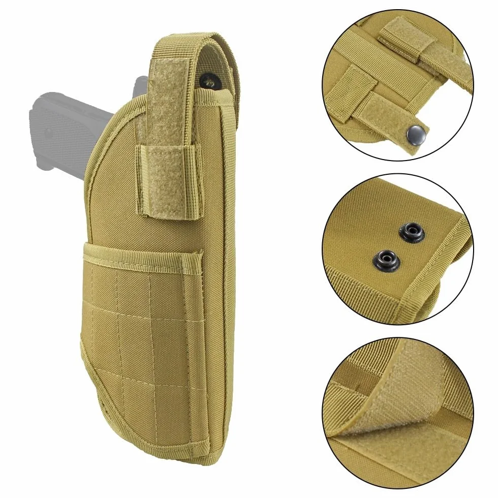 Funda de Pistola para diestros, 1 Pieza, Ajustable, 20 x 9 cm, Funda de cinturón Oculta para Airsoft, Paintball y Entrenamiento táctico.