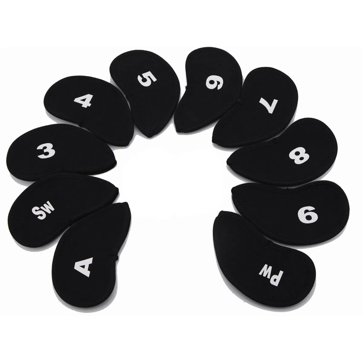 la Cabeza del Golf - 10 Fundas para Cabeza Golf, Etiqueta Bordada para Club,Accesorios Golf para Hombre, Funda para la Cabeza del Conductor, se Adapta a la mayoría