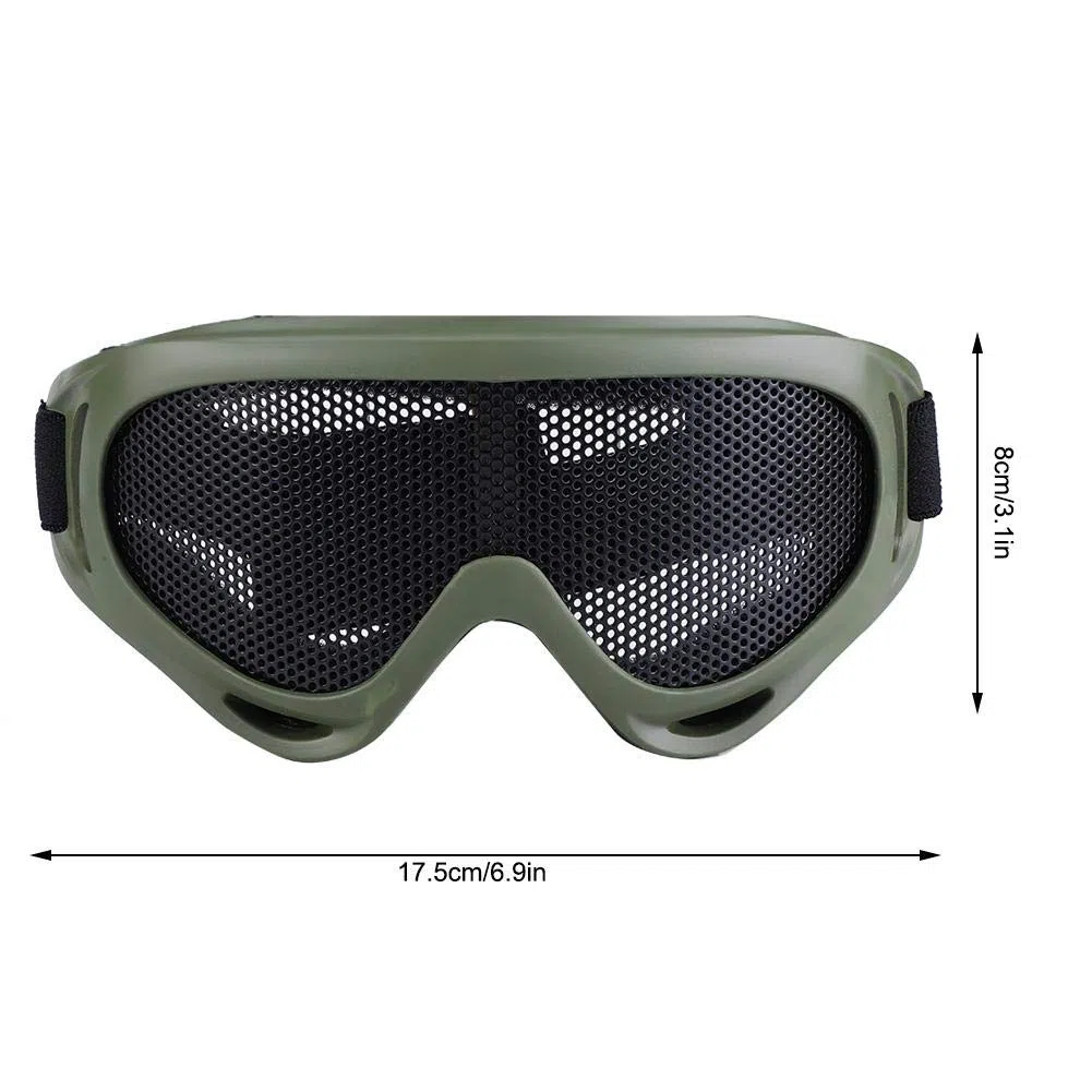 Gafas Malla Airsoft,Gafas Protección Ocular Táctico Disparo a Prueba de Viento Gafas de Paintball Resistencia a los Golpes reemplazo para Ciclismo Senderismo Moto Bicicleta(Color de Ejército)