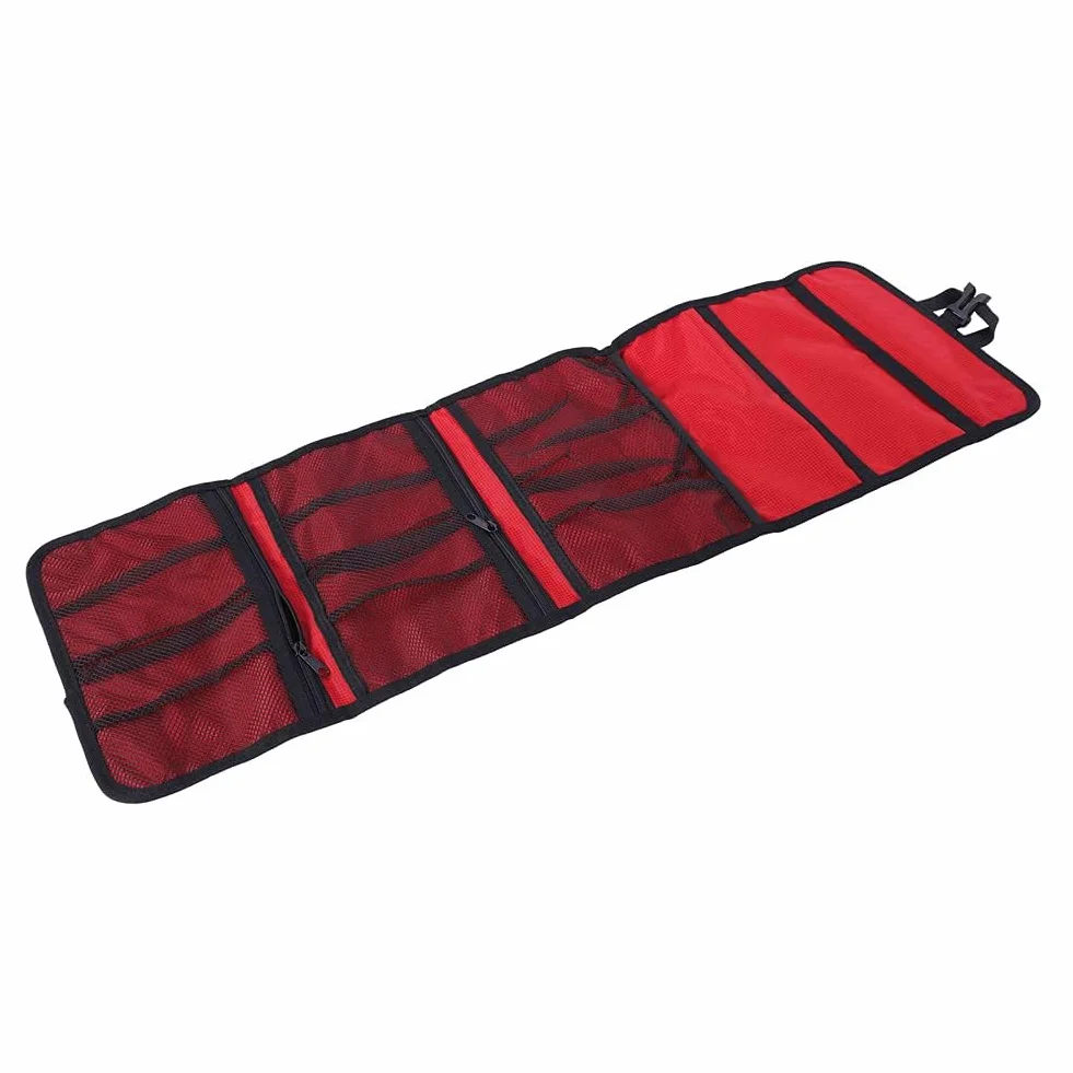 Organizador de Equipo de Escalada, Ganchos Plegables para Colgar, Anillo en D, Bolsa de Cuerda, Equipo de Herramientas para Colgar, mosquetón, Bolsa de Almacenamiento para Equipo (Rouge)