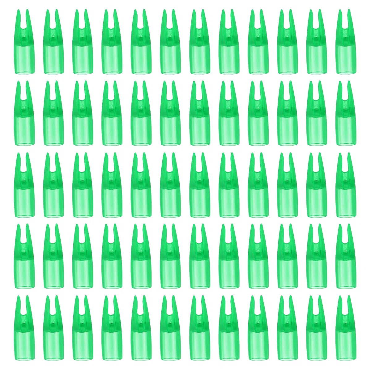 PATIKIL 8mm Flechas de Tiro con Arco Nocks, 60 Piezas de Plástico Pegamento en Nock de Flecha de Repuesto para Flechas de Caza de 5/16" Arco Compuesto Arco Recurvo, Verde