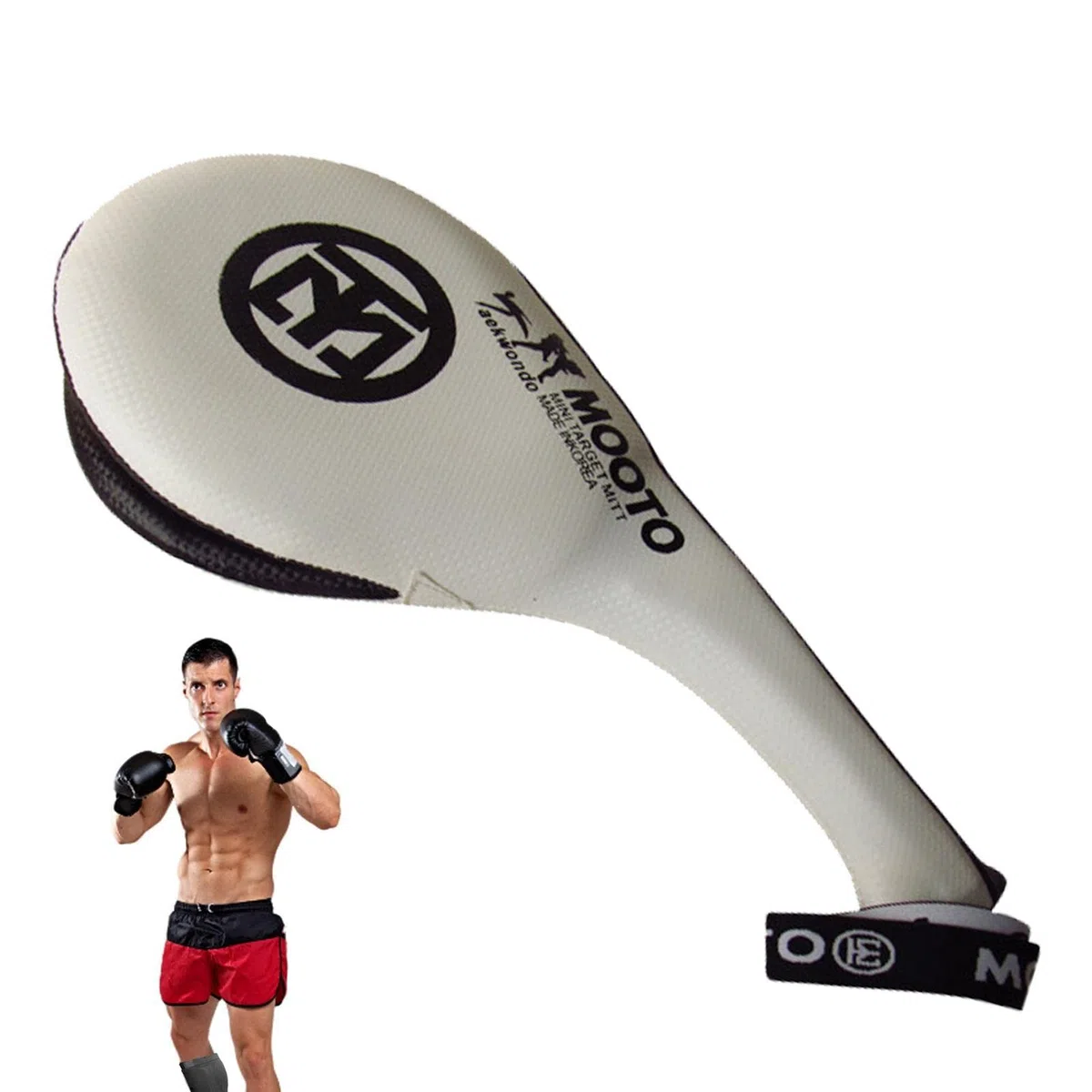 Almohadilla para Taekwondo - Blancos kárate Alta Elasticidad,Almohadillas llamativas para niños para Entrenamiento Kickboxing y Judo, diseño Almohadilla Patada