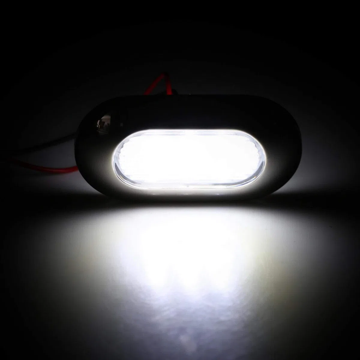 Fydun Luz de cortesía para barcos, luz de navegación 12V LED Marine Boat Yacht Acero inoxidable Luz de cortesía oblonga Uso de la plataforma de escaleras