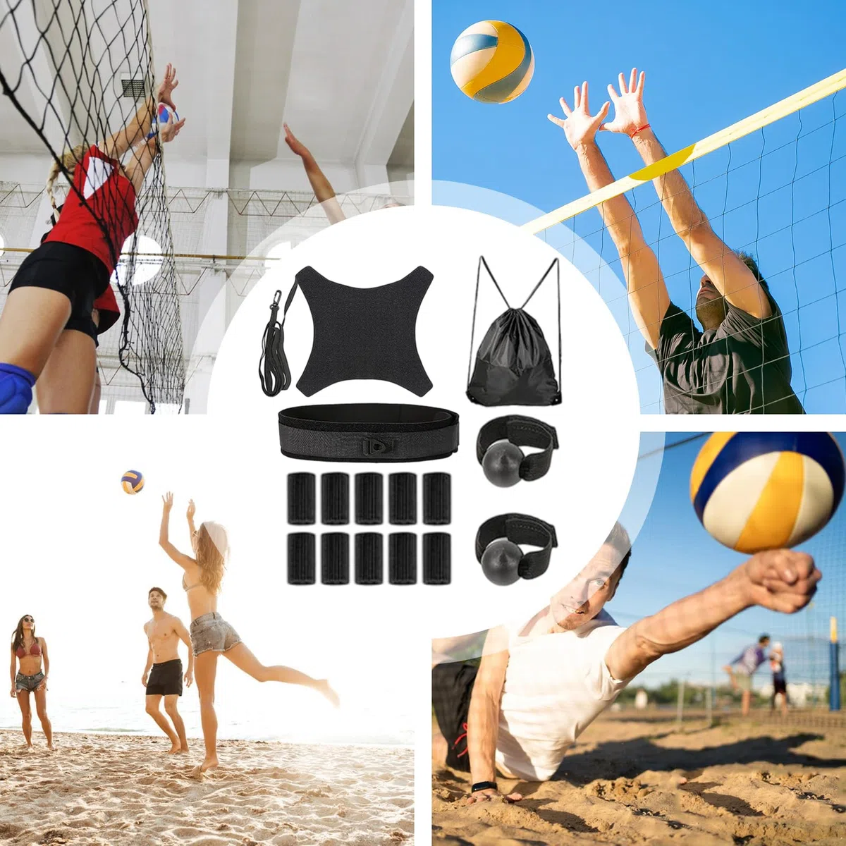Equipo De Entrenamiento De Voleibol | Ayuda de Entrenamiento en Solitario para Principiantes - Accesorios Para Práctica Individual De Deportes Con Balón Para Estudiantes Universitarios Y Equipos