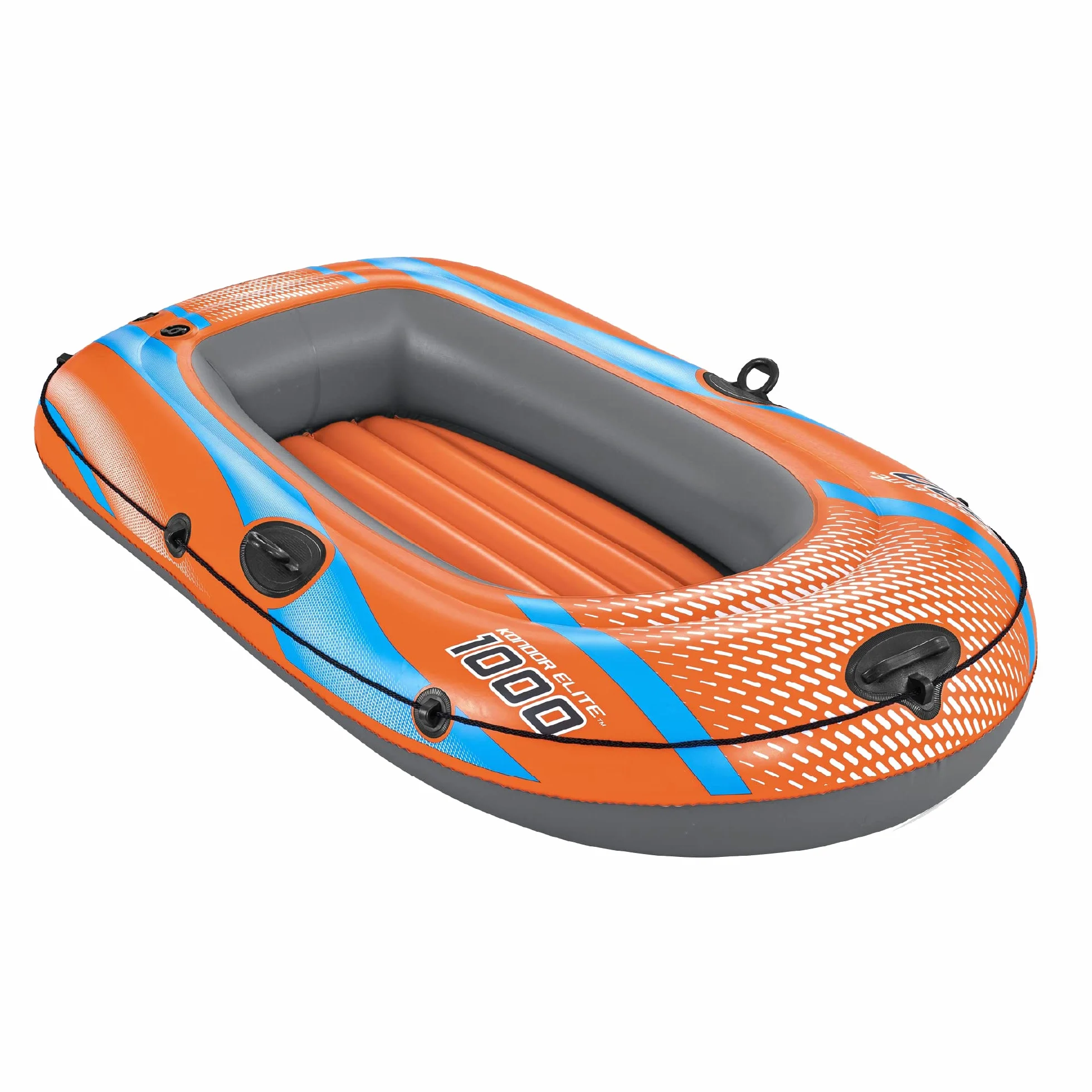 Bestway Inflatable Boat, Kondor Elite, One-Man Raft with Heavy Duty Handles and Interlocking Valves Hand Pump, Multiple Sizes