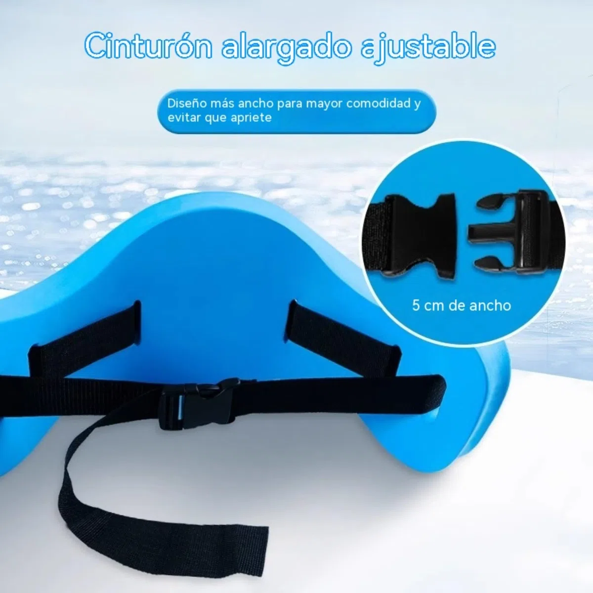 Swimming Training Belts for Water Aerobics EVA Foam Adjustable Swim Belt with Fixing Straps Waist Belts for Adults Pool Fitness and