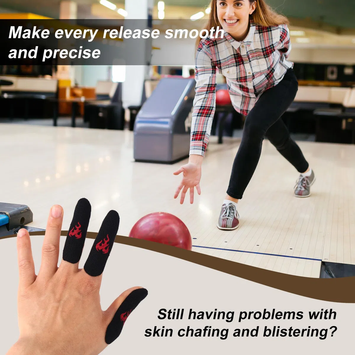 BOXOB 120uds Cinta Pulgar Bowling Llama, Antitranspirante Cinta Dedos para Jugadores de Bolos Precortada Protector Pulgar para Hombres Mujeres Accesorios de Bolos Mejor Agarre & Comodidad