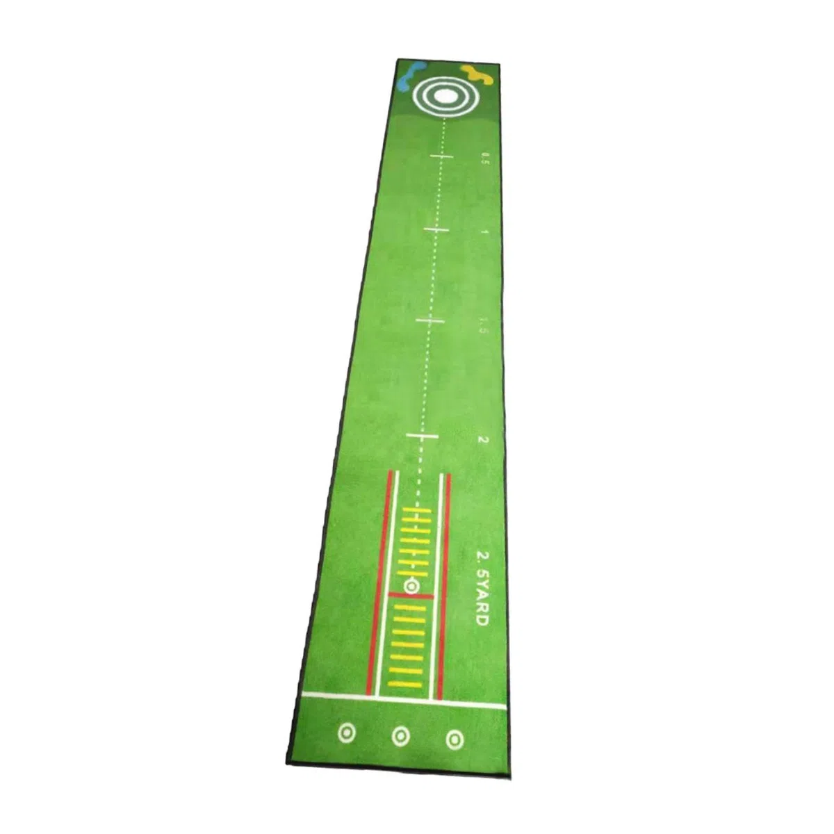 Tapete de Golf para Putting de 240x28.5cm, Alfombrilla de Entrenamiento Portátil de Suela de PP con Puntos de Terciopelo, Resistente al Desgaste, Ligera para Interior y Exterior