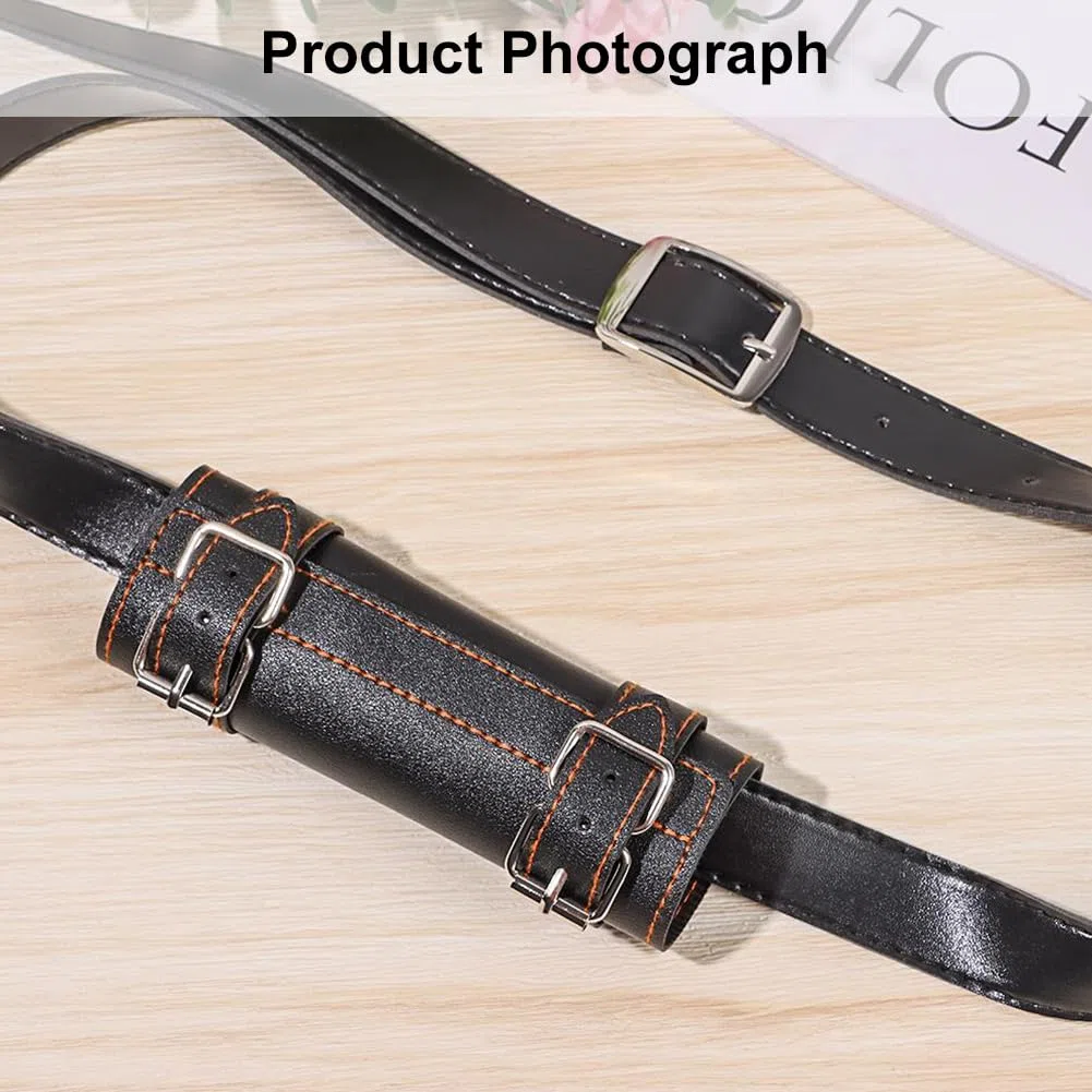 Soporte para Espadas con Cinturón de 110 CM, Cuero para Cinturón De Katana, Funda De Espada Renacentista Medieval, Ajustable, Cosplay y Entusiastas del Samurai, Accesorio