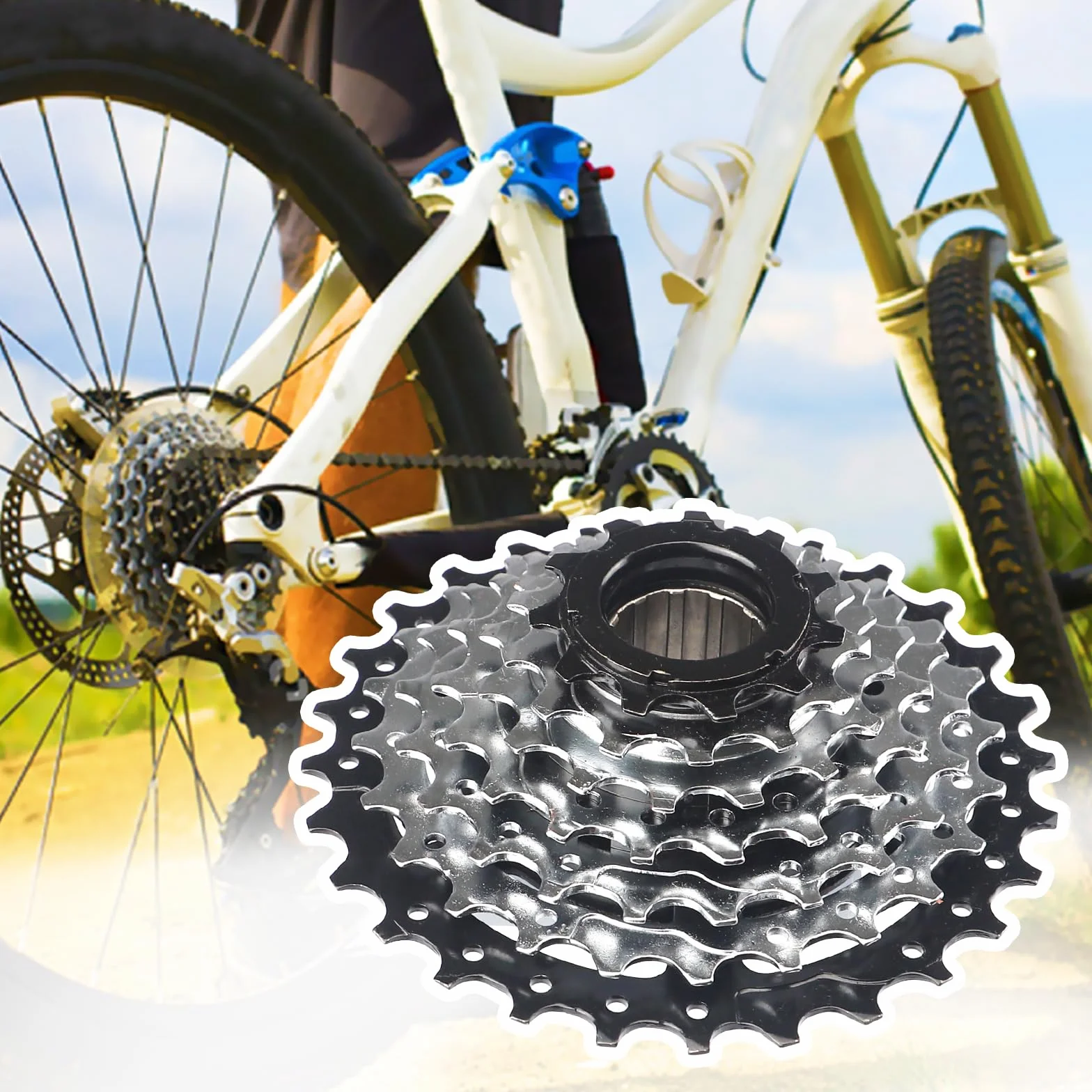 MEGHNA Bicicleta eléctrica de rueda libre, 7/8 marchas, 11-28 Teeth/11-32 Teeth Screw On Multiple Freewheel