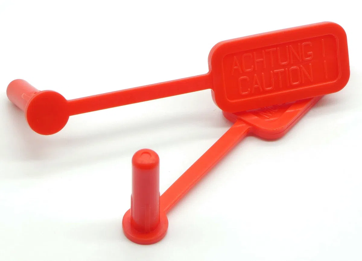 22 Banderas de Seguridad Lfb LR (2 Unidades), Adultos Unisex, Rojo