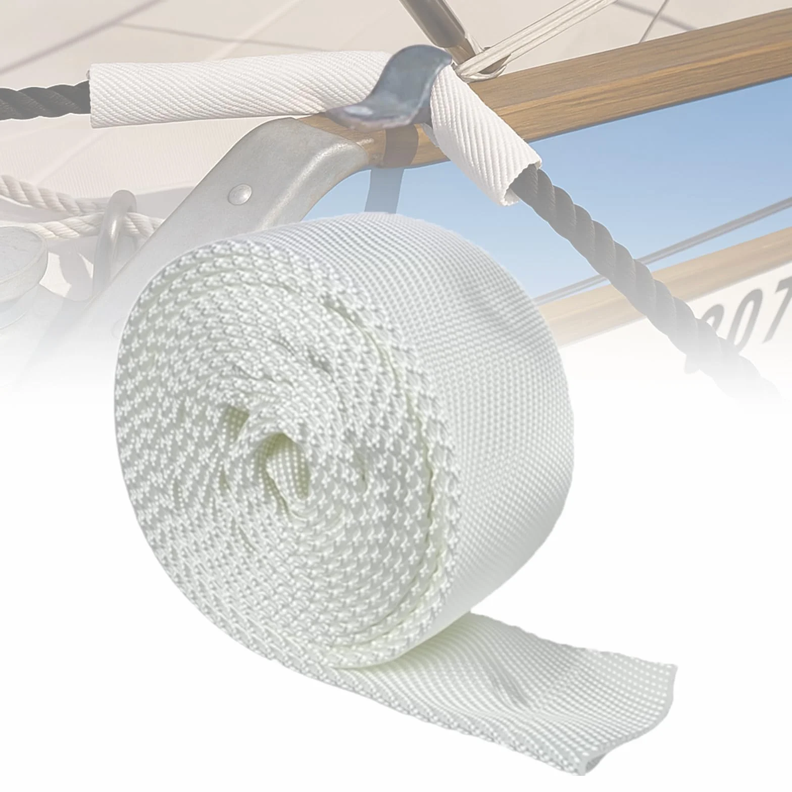 Cubierta de Cuerda de protección de Muelle Marino, Protector de línea de Amarre de Barco Resistente para líneas de hasta 1 Pulgada, Equipo de Anclaje de Acoplamiento de Vela para yate (6.5 pies)