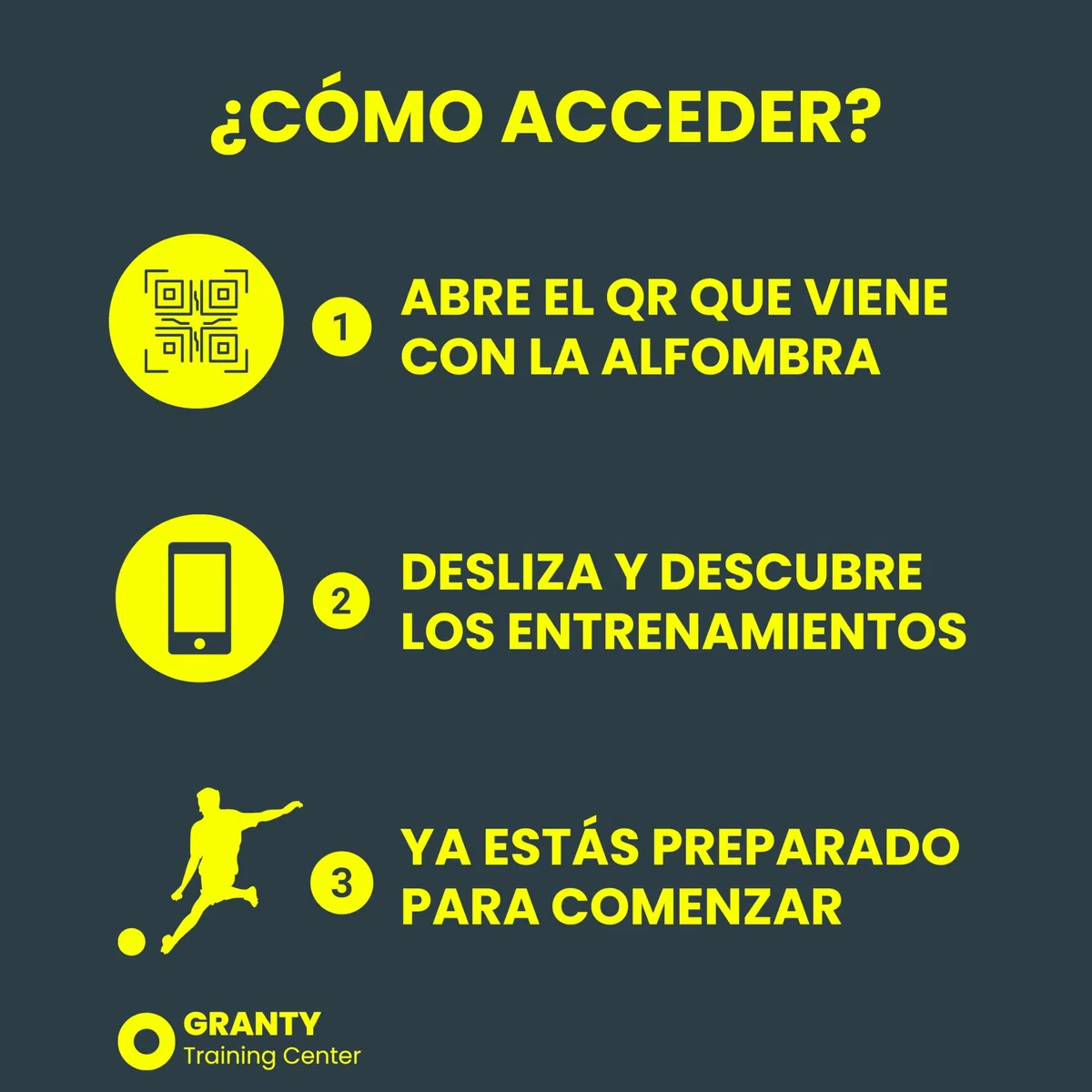 GRANTY Alfombra Entrenamiento Futbol CON APP - Incluye Calctines + Bolsa + App de Entrenamiento con Videos Interactivos - Alfombra Futbol Entrenamiento
