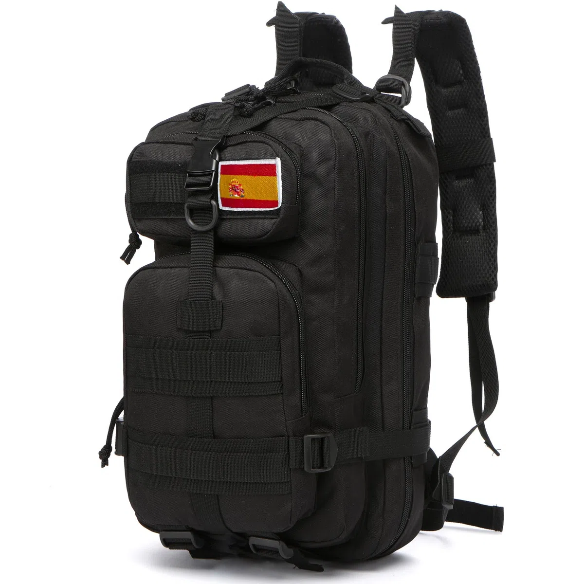 Mochila De Pesca De 20 Litros Impermeable De Nailon Duradera,Mochila Deportiva Táctica Militar Al Aire Libre Mochilas De Senderismo Casual (Negro)
