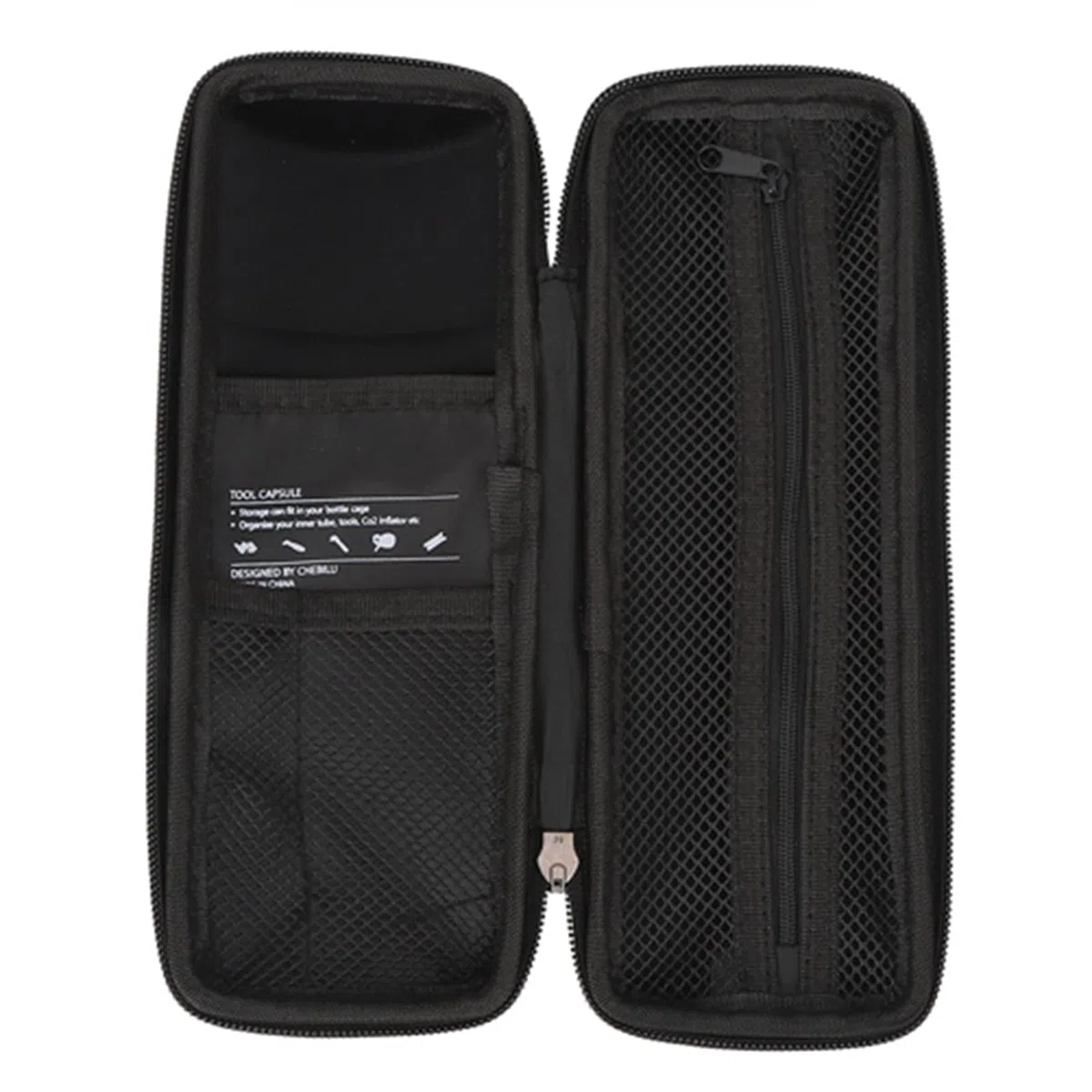 Wakects Bolsa Porta Herramientas y Portabidón de Bicicleta de Nylon Poliéster para Botella o Herramientas - 22,5 x 11 x 8,5 cm Negro