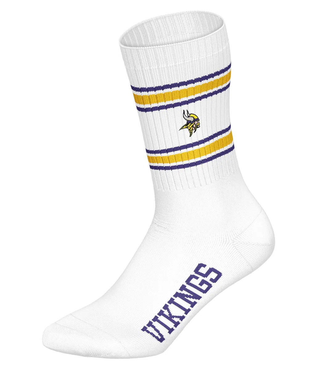 NFL Minnesota Vikings 3pk Crew Socks Calcetines deportivos Unisex adulto (Pack de 3)