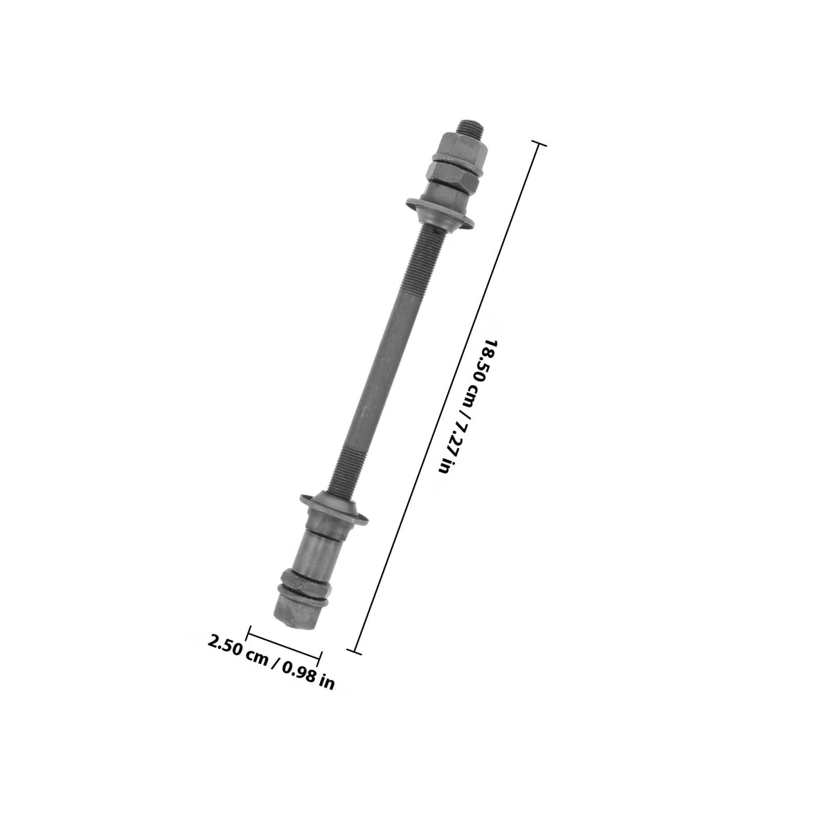 Toyvian Eje Trasero de Bicicleta, 180mm Eje con Rodamientos Kit Reparación para Bicicletas Accesorios Instalación y Compatible con Varios para ReparacióN Accesorios