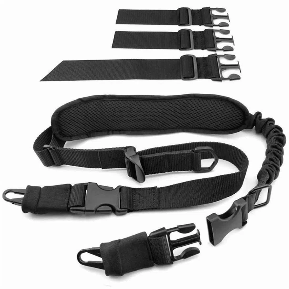 ACEXIER Táctico Gun Sling Correa de Hombro Cuerda al Aire Libre Airsoft Rifle Correa Cinturón con Hebilla de Metal Accesorios de Caza