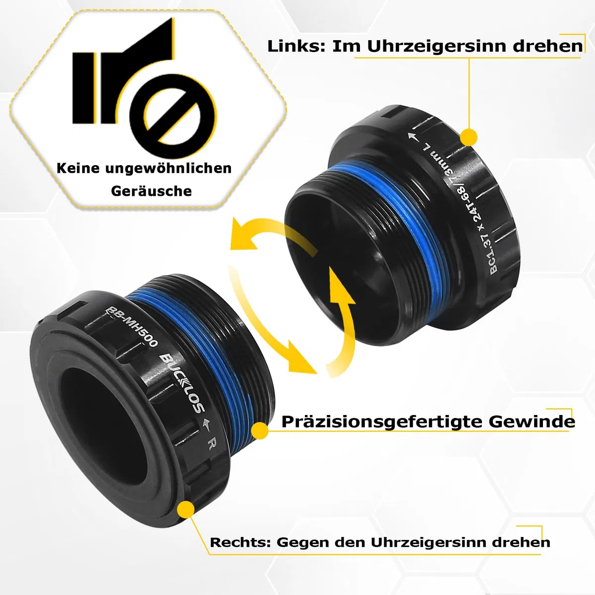 Rodamientos roscados/PressFit BSA 68-73 mm/86-92 mm - Rodamientos de bolas de cerámica/acero (negro/rojo)