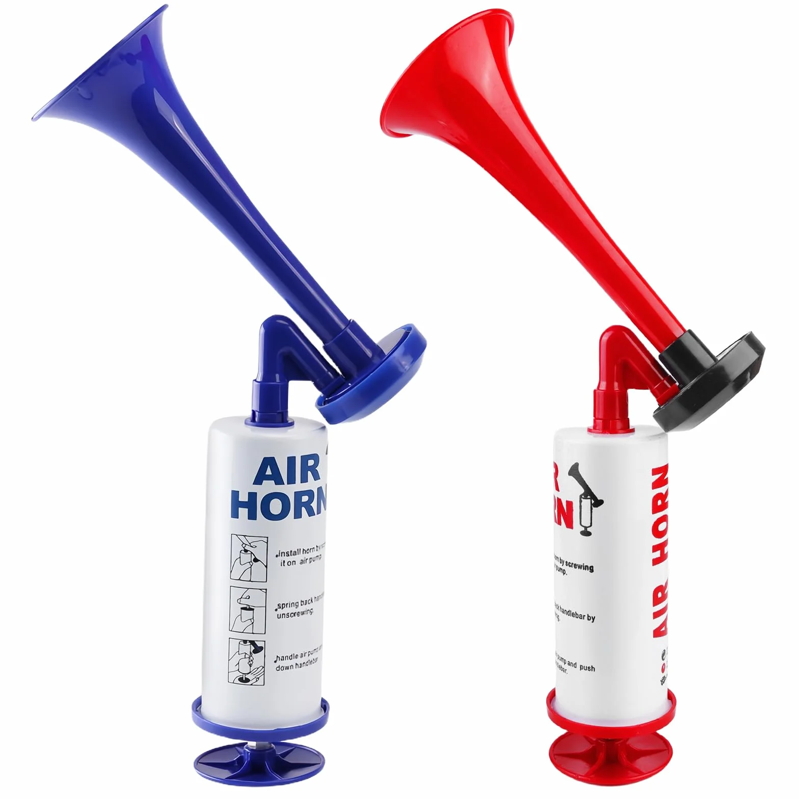 BYZESTY Bocina Aire Comprimido 2 Pièces, Bocina de Aire Manual, Bocina de Aire para Fútbol, Balonmano, Bocina de Niebla, Árbitro