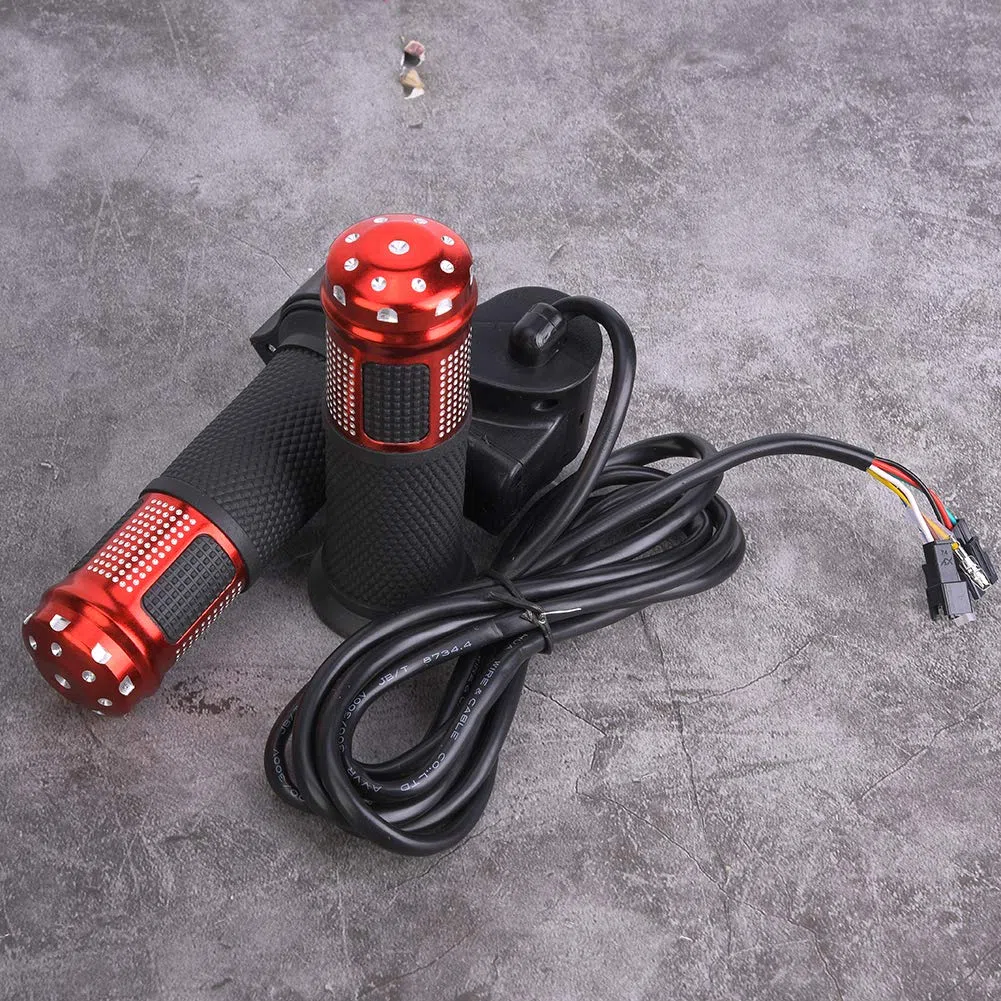 1 par Puño Acelerador Manual con Pantalla LED 12 a 99V para bicicleta electrica, Patinete Eléctrico Accesorios para la conversión de bicicletas eléctricas