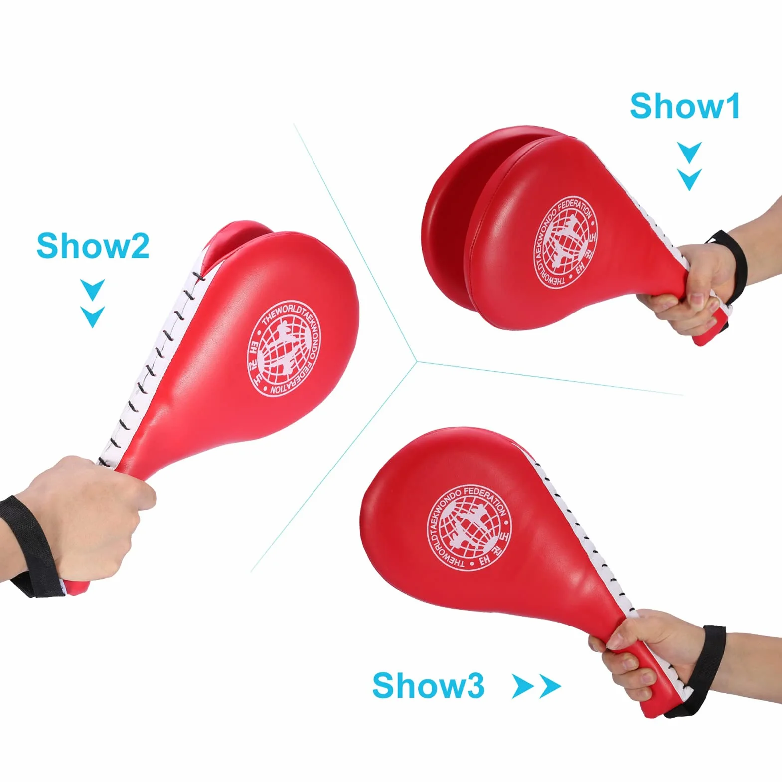 BORDSTRACT Taekwondo Kick Pads, Kickboxing Karate Kicking Target, Martial Arts Training Strike Target, TKD Boxing Double Strike Pads, Para Jóvenes, Niños, Adultos, Muay Thai, Hapkido