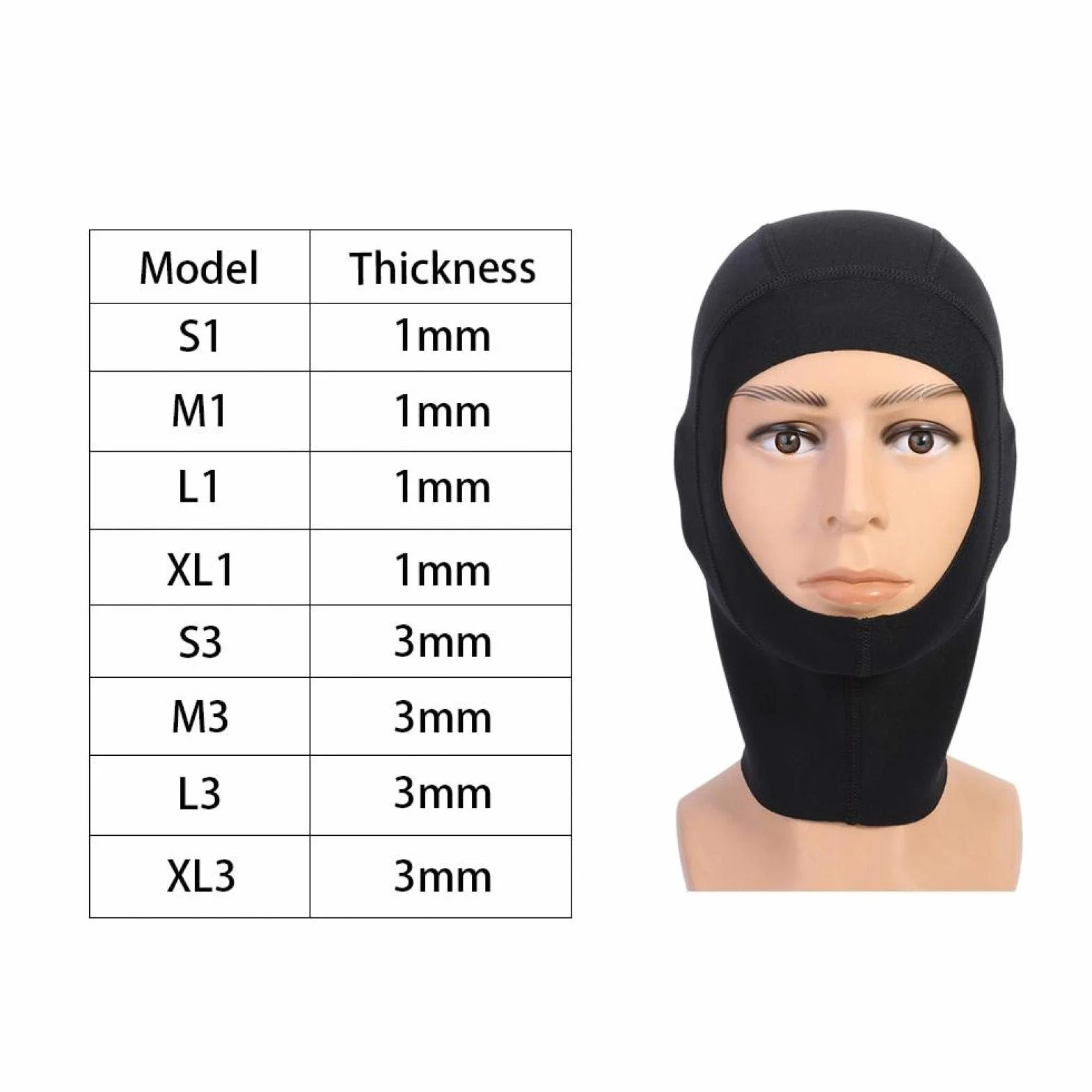 Traje de Neopreno con Capucha de Neopreno Térmico de 1/3 Mm para Hombre Y Mujer